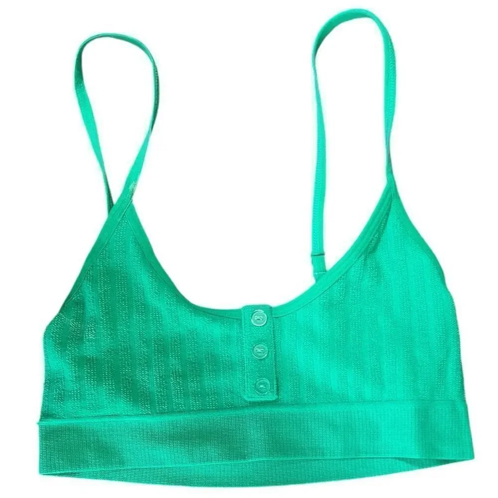 NEW Colsie Jade Plush Ribbed Bra and Bottom Set XS